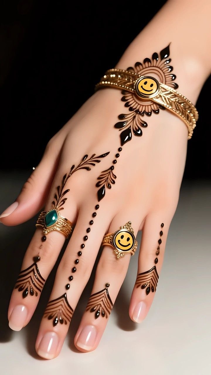 Latest 100+ Mehndi Design Front Full Hand 2026 – Trending & Stylish Collection 36 basic easy front hand simple mehndi design 2