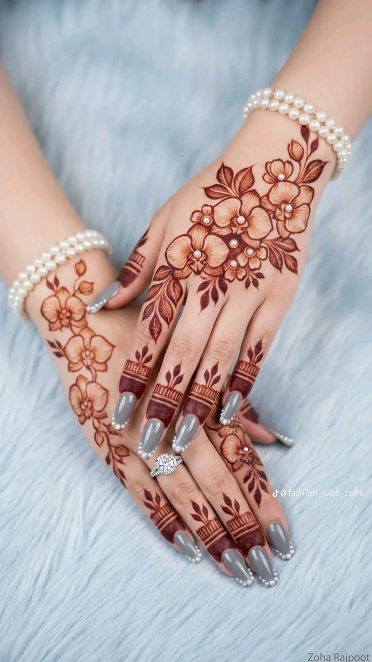 Latest 100+ Mehndi Design Front Full Hand 2026 – Trending & Stylish Collection 24 eid modern mehndi design front hand 1