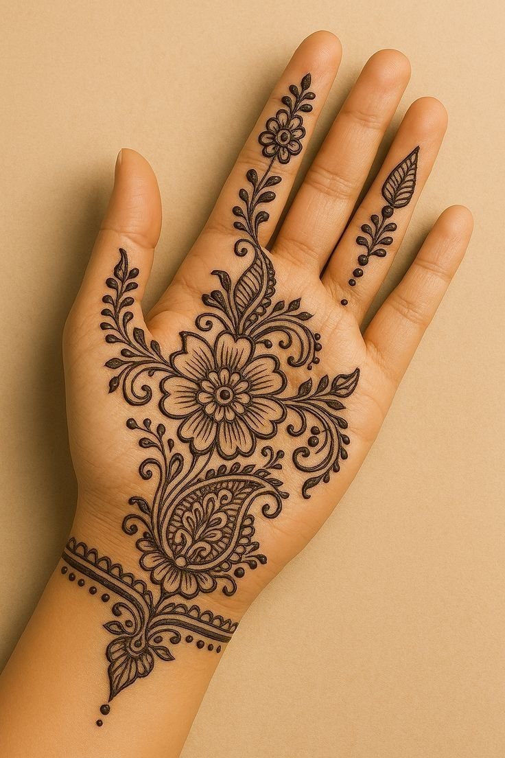 Latest 100+ Mehndi Design Front Full Hand 2026 – Trending & Stylish Collection 21 eid modern mehndi design front hand 2