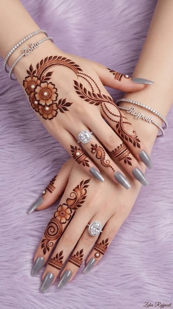 Latest 100+ Mehndi Design Front Full Hand 2026 – Trending & Stylish Collection 33 front hand mehndi design for eid 1