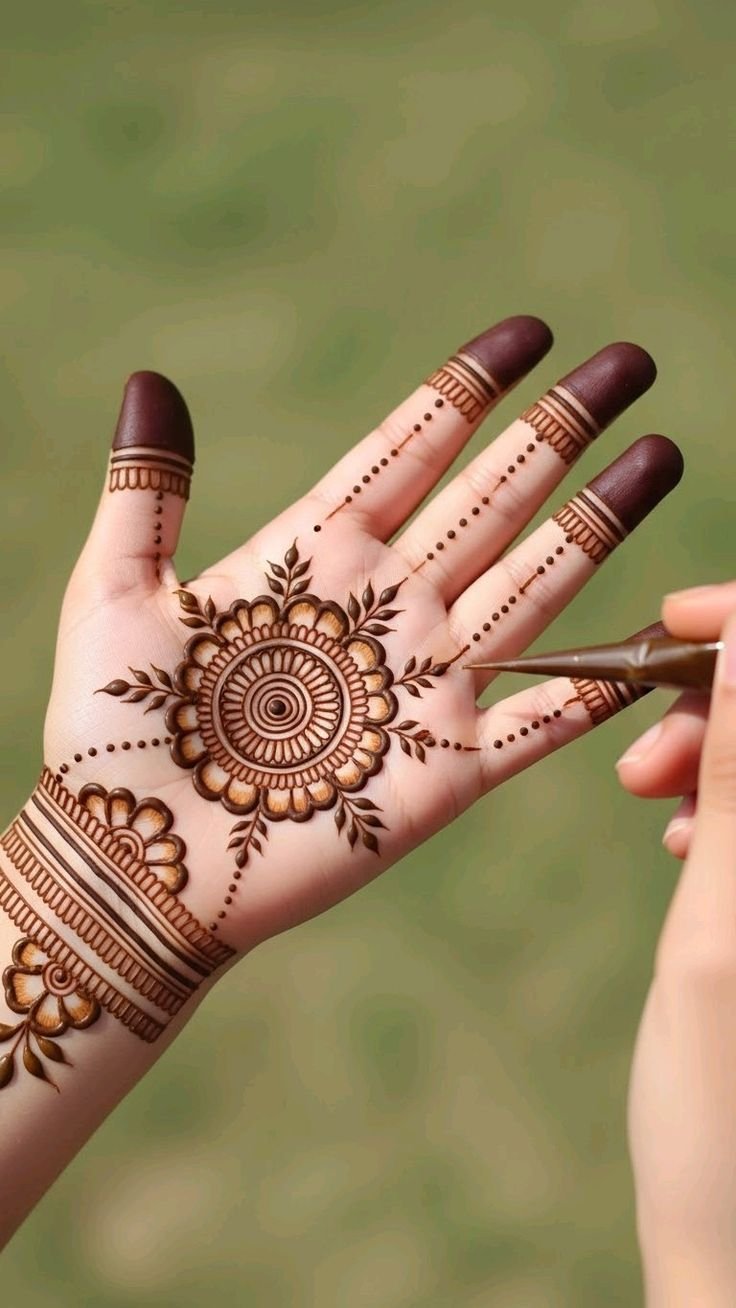 Latest 100+ Mehndi Design Front Full Hand 2026 – Trending & Stylish Collection 6 mehndi design front full hand 2026 3