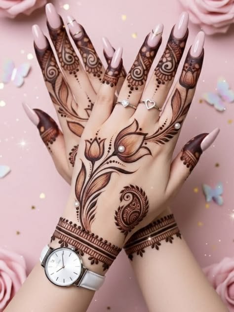 Latest 100+ Mehndi Design Front Full Hand 2026 – Trending & Stylish Collection 12 mehndi designs for eid front hand 4