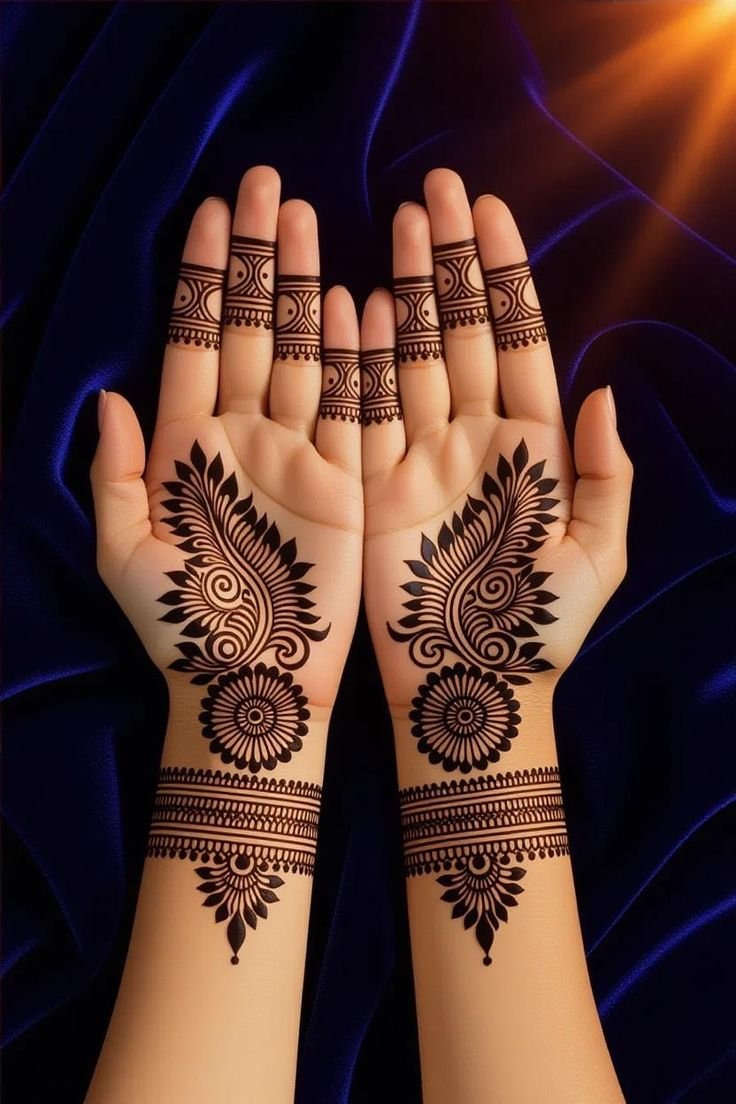 Latest 100+ Mehndi Design Front Full Hand 2026 – Trending & Stylish Collection 4 pinterest aesthetic mehndi design front 1