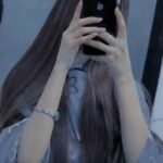 hidden face girls dp black simple