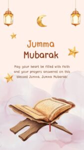 Beautiful Jumma Mubarak design for social media