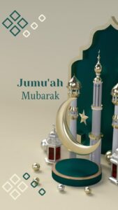 Islamic calligraphy Jumma Mubarak