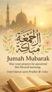 Share this message image to remind loved ones about Jumma blessings.