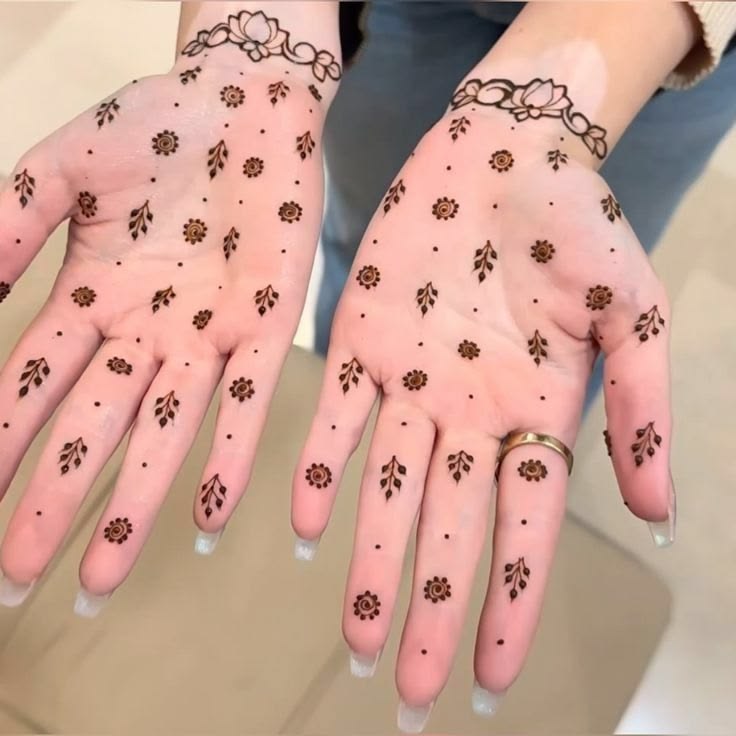 Minimal Dotted Mehndi Design