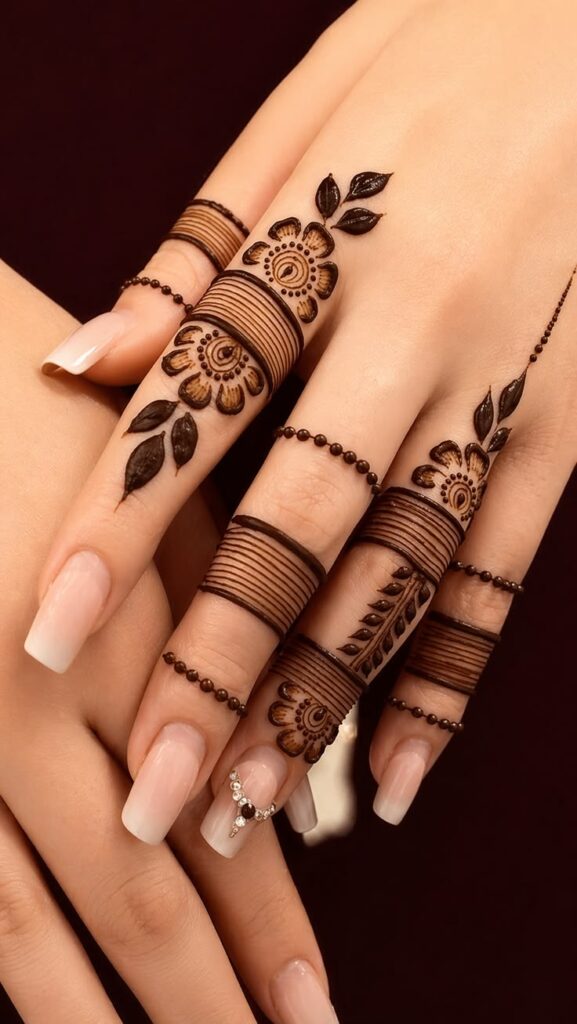 Minimal Finger Mehndi Design