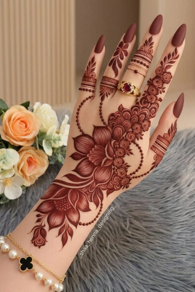 Thick and Bold Mehndi Patterns