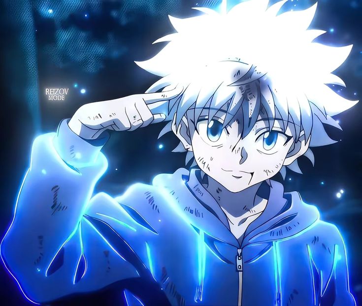 Killua PFP with Blue Aesthetic