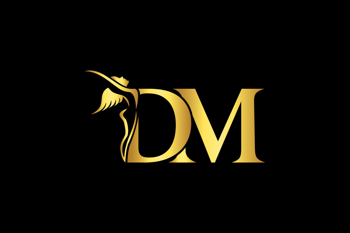 Letter DM Beautiful Woman Logo Graphics 49322423 1